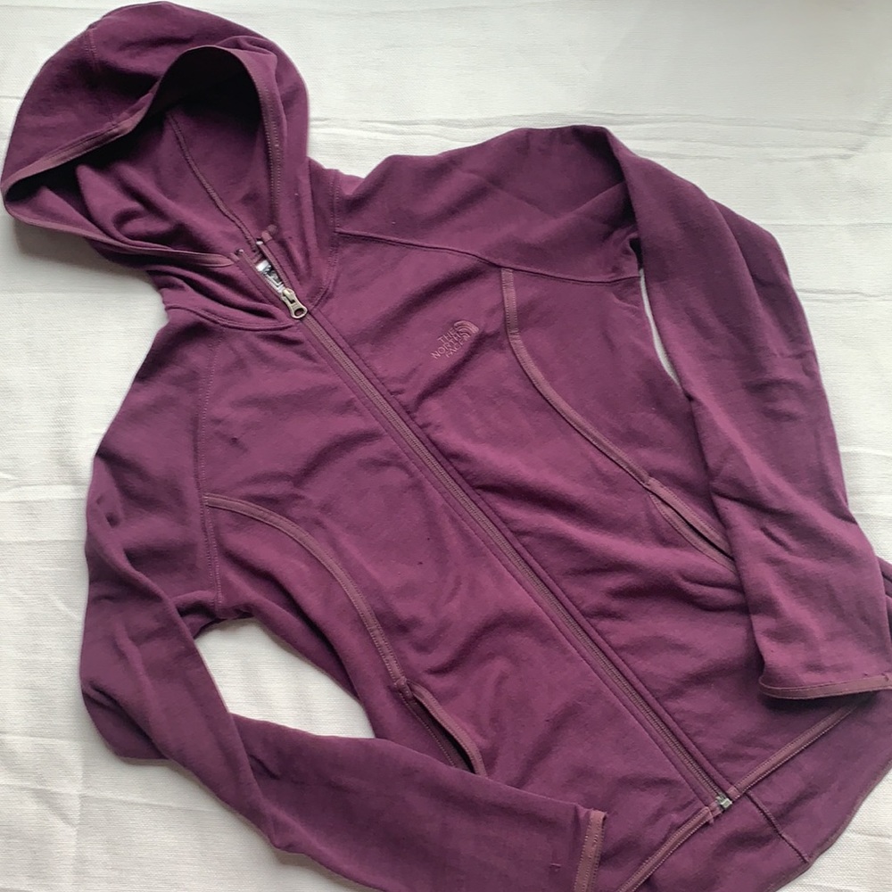 Purple The North Face Hooded Light Weight Jacket